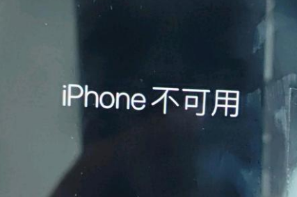 浪卡子苹果服务网点分享锁屏界面显示“iPhone 不可用”如何解决 